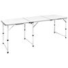 Table pliante de camping en aluminium avec hauteur ajustable