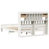 vidaXL Lit bibliothèque sans matelas blanc 140x190 cm bois pin massif