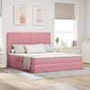 vidaXL Lit avec rangement et matelas Rose 160 x 200 cm Velours