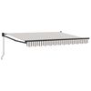 vidaXL Auvent r&eacute;tractable Gris clair et blanc 4,5 &times; 3 m