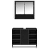 vidaXL Ensemble de mobilier de salle de bain 2 pcs Ch&ecirc;ne noir