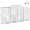 vidaXL Paniers à gabions arqués 13 pcs 300x50x140/160 cm fer galvanisé