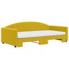 vidaXL Lit de jour avec gigogne et matelas jaune 100x200 cm velours