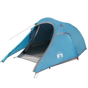 vidaXL Tente de camping tunnel 2 personnes bleu imperm&eacute;able