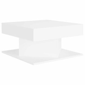 vidaXL Table basse Blanc 57x57x30 cm Bois d'ing&eacute;nierie