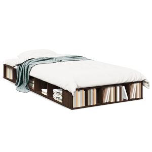 vidaXL Cadre de lit sans matelas ch&ecirc;ne marron 90x200 cm