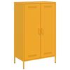 vidaXL Buffet haut jaune moutarde 68x39x113 cm acier