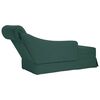 vidaXL Fauteuil long et traversin accoudoir droit vert foncé velours