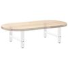 vidaXL Pieds de table basse Blanc 2 pi&egrave;ces 70 x (30-31) cm Acier