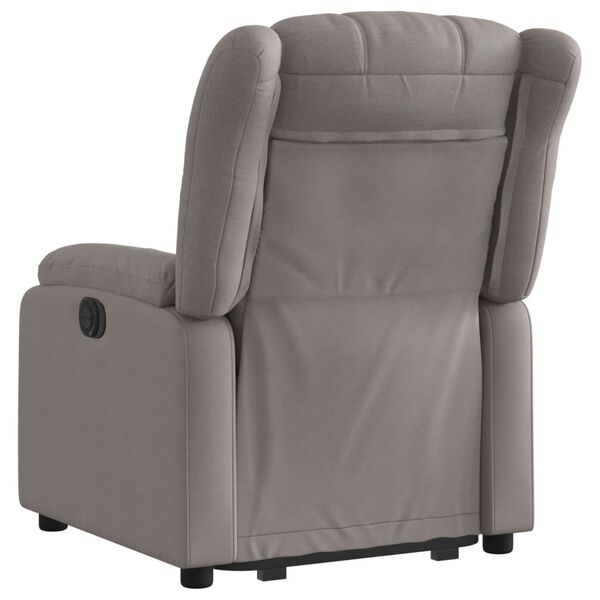 vidaXL Fauteuil inclinable électrique taupe tissu