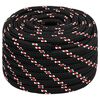vidaXL Corde utilitaire polyvalente 20 mm 25 m Noir et Rouge PP