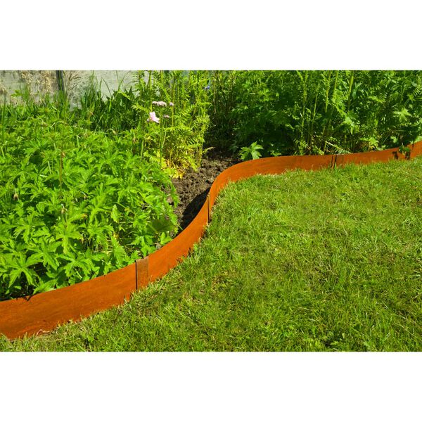 Nature Bordures de jardin 3 pcs 91,4x10,2 cm acier corten