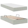 vidaXL Lit avec rangement et matelas Gris clair 100 x 200 cm Velours