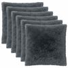 vidaXL Housse de coussin 6 pcs HEERLEN Anthracite 55 x 55 cm Fleece PV