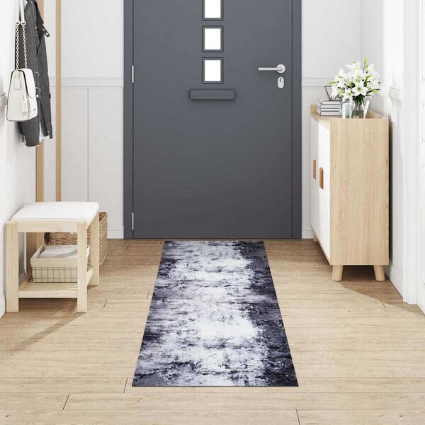 vidaXL Tapis de Cuisine Gris 300 x 60 cm Velours