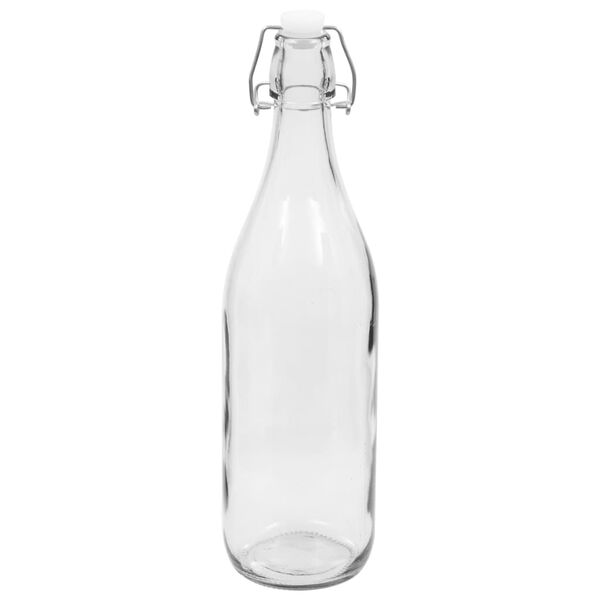 vidaXL 12 pcs Bouteilles en verre avec bouchon clipsable 1 L