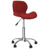 vidaXL Chaise pivotante de bureau Rouge bordeaux Velours