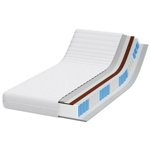 vidaXL Matelas Blanc 120 x 200 cm Ressort ensach&eacute;