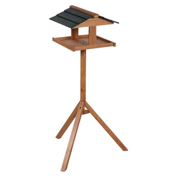 FLAMINGO Mangeoire &agrave; oiseaux et support Reykjavik 42x40,5x119cm Marron