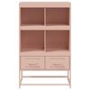 vidaXL Buffet haut rose 68x39x111,5 cm acier