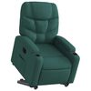 vidaXL Fauteuil inclinable électrique vert foncé tissu