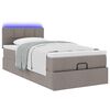 vidaXL Cadre de lit ottoman avec matelas taupe 80x200 cm tissu
