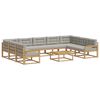 vidaXL Ensemble de canap&eacute;s d'ext&eacute;rieur 10 pc Blanc et gris clair