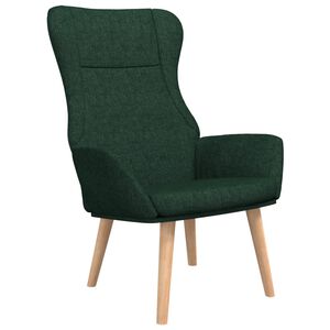 vidaXL Chaise de relaxation Vert fonc&eacute; Tissu