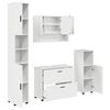 vidaXL Ensemble de mobilier de salle de bain 4 pcs Blanc brillant