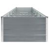 vidaXL Lit sur&eacute;lev&eacute; de jardin Acier galvanis&eacute; 480x80x45 cm Gris
