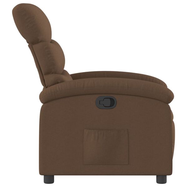 vidaXL Fauteuil inclinable Marron Tissu
