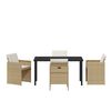 vidaXL Ensemble de salle &agrave; manger pour jardin 5 pcs Beige polyrotin