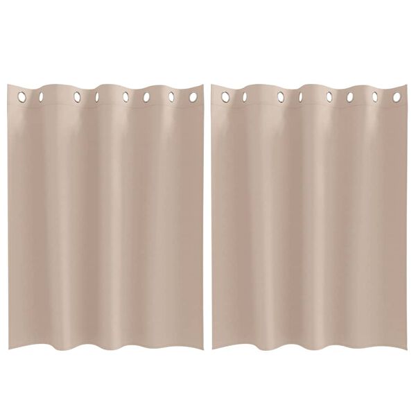 vidaXL Rideaux occultants avec anneaux 2 pcs Taupe 140 x 140 cm