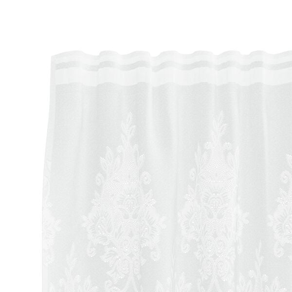 vidaXL Rideau en Dentelle Floral Blanc 200 x 400 cm Polyester
