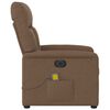 vidaXL Fauteuil inclinable de massage électrique marron tissu