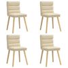 vidaXL Chaises à manger lot de 4 crème tissu