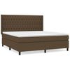 vidaXL Sommier &agrave; lattes de lit avec matelas Marron fonc&eacute; 180x200 cm