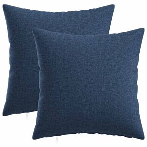 vidaXL Housse de coussin 2 pc HEERLEN Bleu 30 x 30 cm Tissu