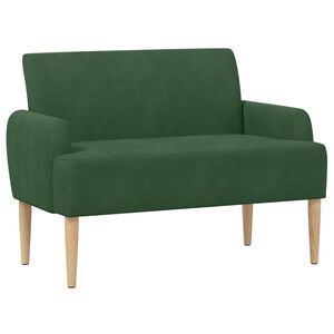 vidaXL Canap&eacute; love seat avec capitonnage en boutons Vert Jungle