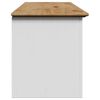 VidaXL Banc de couloir BODO blanc et marron 114x40x45 cm
