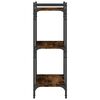 vidaXL Biblioth&egrave;que 3 niveaux ch&ecirc;ne fum&eacute; 60x30x86 cm bois d'ing&eacute;nierie