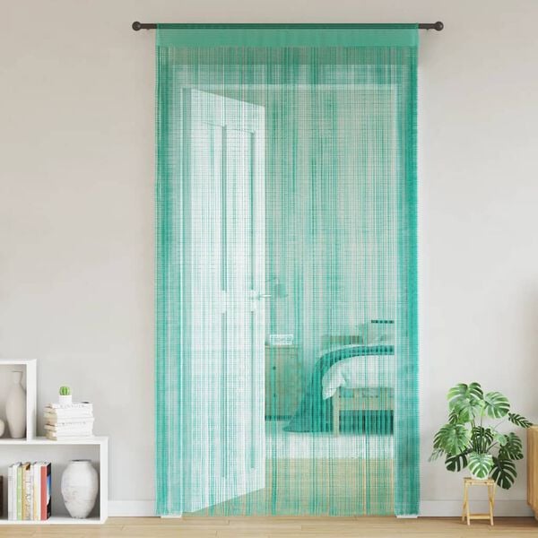 vidaXL Rideau en fils 2 pcs 140 x 250 cm turquoise
