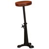 vidaXL Tabourets de bar lot de 2 marron cuir véritable et fonte