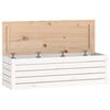 vidaXL Bo&icirc;te de rangement Blanc 109x36,5x33 cm Bois massif de pin