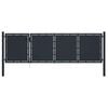 vidaXL Portail de jardin en acier 350 x 75 cm anthracite