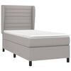 vidaXL Sommier &agrave; lattes de lit et matelas Gris clair 90x190 cm Tissu