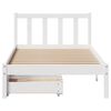 vidaXL Cadre de lit sans matelas blanc 100x200 cm bois de pin massif