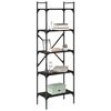 vidaXL Biblioth&egrave;que Ch&ecirc;ne noir 56 x 32 x 174 cm Bois d'ing&eacute;nierie