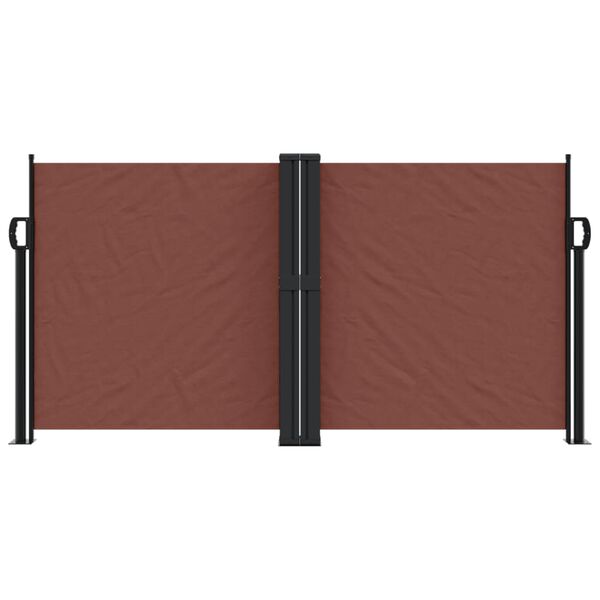 vidaXL Auvent lat&eacute;ral r&eacute;tractable marron 120x1000 cm