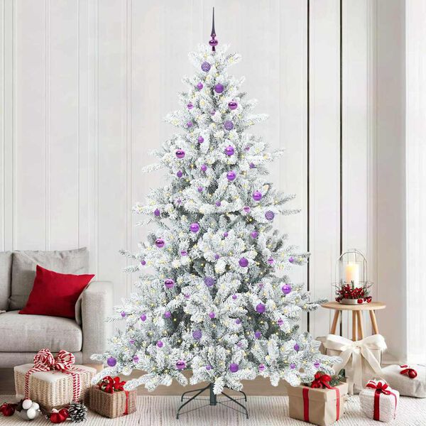 vidaXL Sapin de No&euml;l Artificiel &agrave; Branches Articul&eacute;es Blanc 240 cm